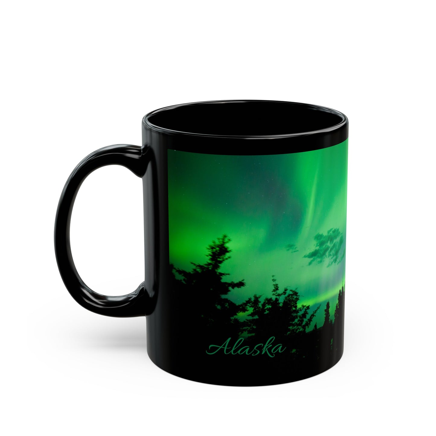 ALASKA Northern Lights Black Mug (11oz, 15oz)
