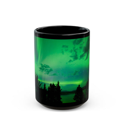 ALASKA Northern Lights Black Mug (11oz, 15oz)