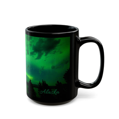 ALASKA Northern Lights Black Mug (11oz, 15oz)